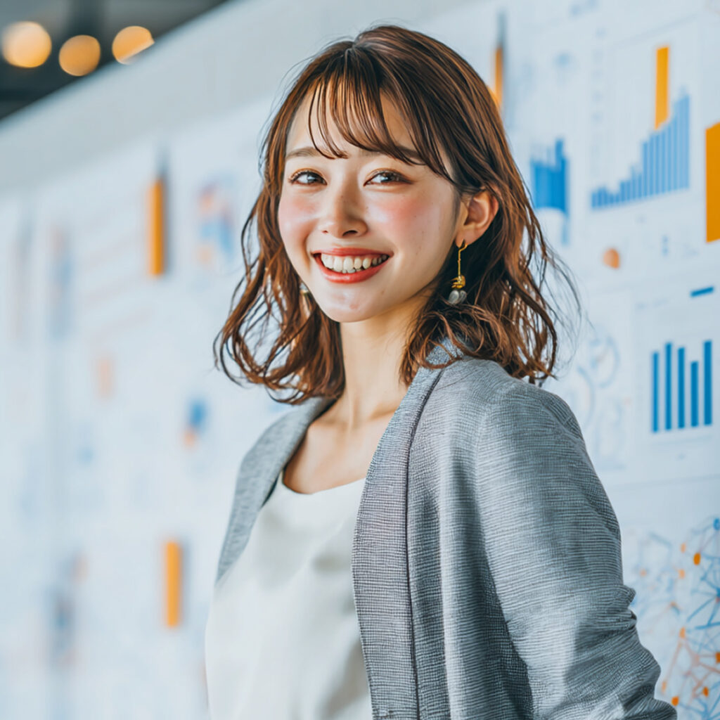 営業代行のメリットを説明している女性