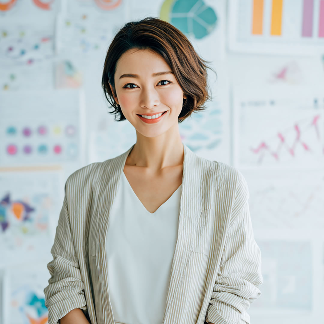 料金体系の選び方を説明する女性