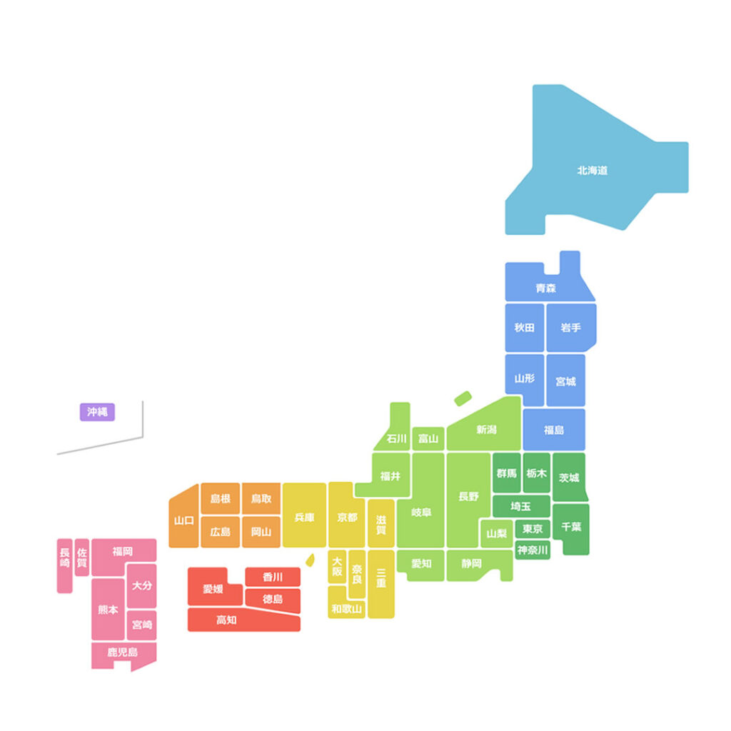 日本地図のイメージ